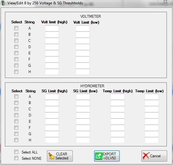 Edit all test DLV50 test thresholds in seconds